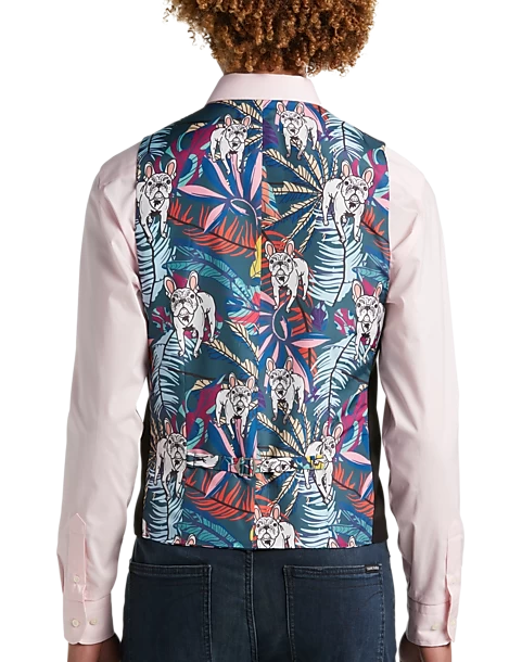 Paisley & Gray Slim Fit Vest, Black - Image 2