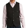 Paisley & Gray Slim Fit Vest, Black