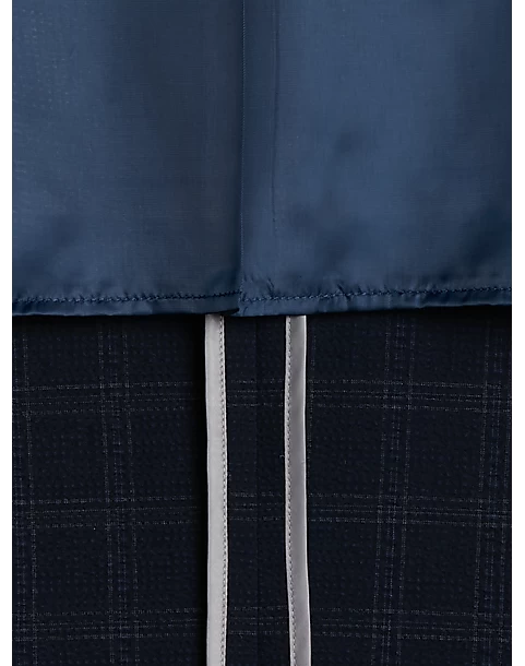 Awearness Kenneth Cole Modern Fit Soft Jacket, Navy Seersucker Plaid - Image 4