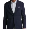 Awearness Kenneth Cole Modern Fit Soft Jacket, Navy Seersucker Plaid
