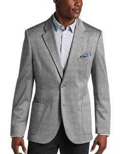 Awearness Kenneth Cole Modern Fit Soft Jacket, Gray Plaid