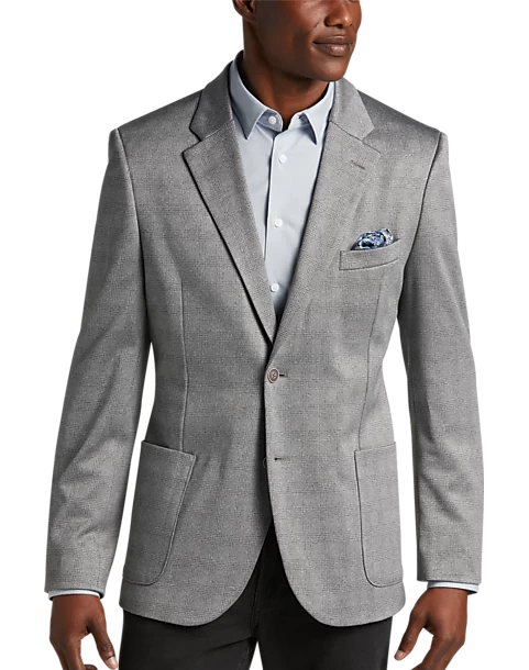 Awearness Kenneth Cole Modern Fit Soft Jacket, Gray Plaid