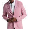 Michael Strahan Modern Fit Notch Lapel Crepe Knit Soft Jacket, Pink