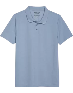 Lucky Brand Classic Fit Burnout Pique Polo, Medium Blue