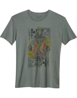 Lucky Brand Classif Fit Bear King T-Shirt, Olive