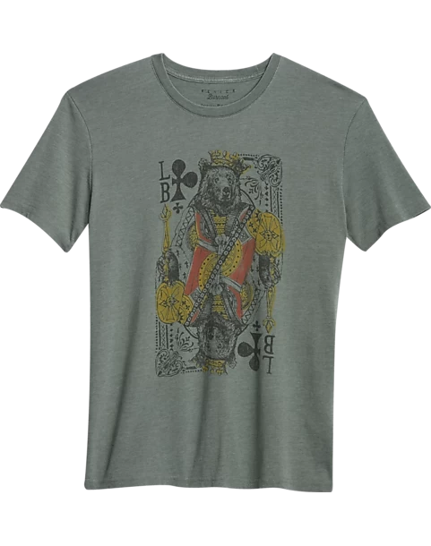 Lucky Brand Classif Fit Bear King T-Shirt, Olive