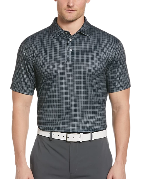 PGA Tour Classic Fit Printed Polo, Pink