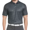 PGA Tour Classic Fit Printed Polo, Black