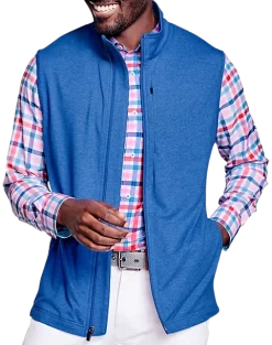 Johnston & Murphy Modern Fit XC4 Performance Full Zip Vest, Blue