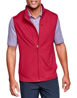 Johnston & Murphy Modern Fit XC4 Performance Full Zip Vest, Red