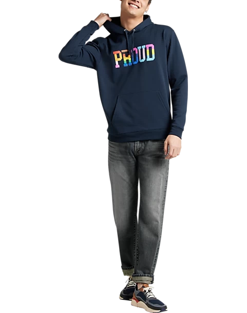 The Phluid Project Classic Fit Proud Graphic Hoodie, Navy - Image 3
