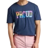 The Phluid Project Classic Fit Proud Graphic Crew, Navy