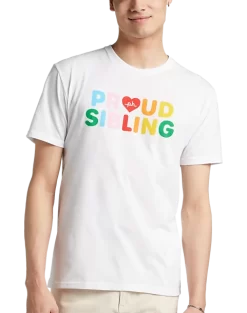 The Phluid Project Classic Fit Proud Sibling Graphic Crew, White