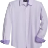 Report Collection Modern Fit Four-Way Stretch Sport Shirt, Lavender Check