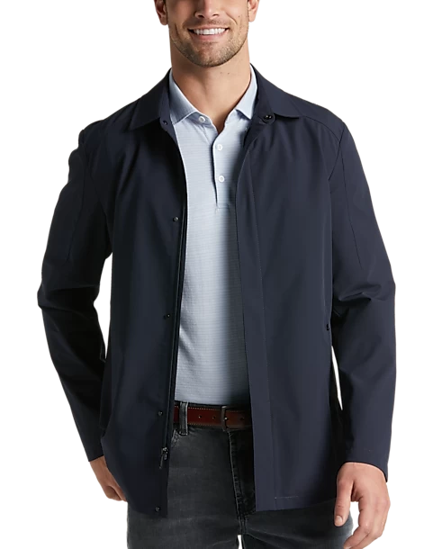 Awearness Kenneth Cole Modern Fit Raincoat, Navy