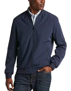 Michael Strahan Modern Fit Bomber Jacket, Navy