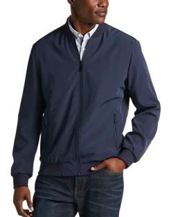 Michael Strahan Modern Fit Bomber Jacket, Black