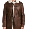 Rainforest Classic Fit Faux Nubuck Barn Coat, Cognac