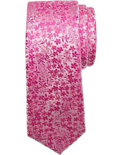 Egara Skinny Tie, Pink Floral