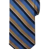 Pronto Uomo Narrow Tie, Gold Stripe