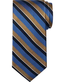 Pronto Uomo Narrow Tie, Gold Stripe