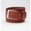 Joseph Abboud Feather Edge Belt, Cognac Herringbone