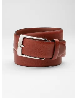 Joseph Abboud Feather Edge Belt, Cognac Herringbone