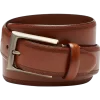 Joseph Abboud Feather Edge Leather Belt, Cognac