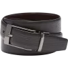 Joseph Abboud Feather Edge Reversible Textured Leather Belt, Black