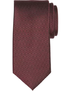 Pronto Uomo Narrow Tie, Burgundy Geo