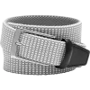 Joseph Abboud Woven Casual Belt, Gray & White Diamond Check