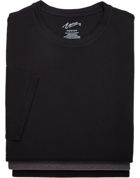 Egara Slim Fit Crewneck T-Shirt, 3-Pack, Black