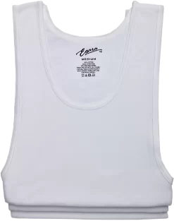 Egara Slim Fit Tank Top, 3-Pack, White