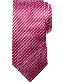 Michael Strahan Narrow Tie, Pink Micro Plaid