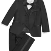 Peanut Butter Collection Slim Fit Toddlers Tuxedo, Black
