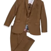 Peanut Butter Collection Slim Fit Toddlers Tuxedo, Brown