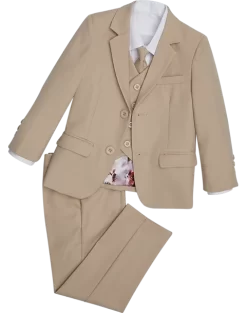 Peanut Butter Collection Slim Fit Toddlers Tuxedo, Sand
