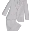 Peanut Butter Collection Slim Fit Toddlers Tuxedo, Pearl White