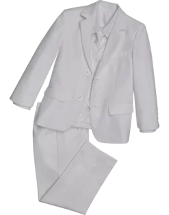 Peanut Butter Collection Slim Fit Toddlers Tuxedo, Pearl White