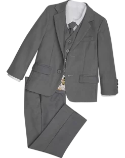 Peanut Butter Collection Slim Fit Toddlers Tuxedo, Heather Gray